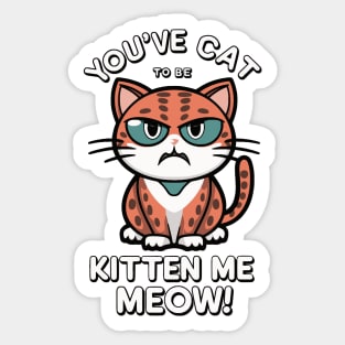 you've catt to be kitten meow Sticker